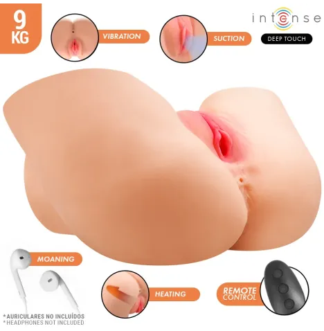 INTENSE DEEP TOUCH - JULIA VAGINAL MASTURBATOR WITH SUCTION, HEAT, VIBRATION AND VOICE EFFECTS WITH REMOTE CONTROL 9 KG